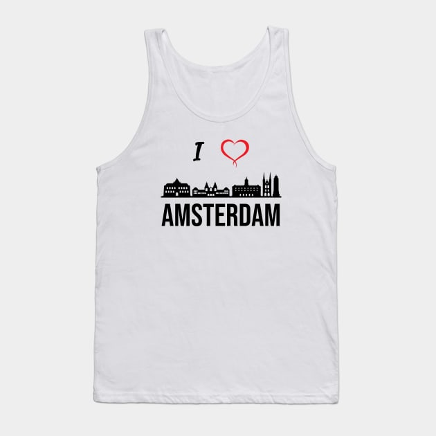 I love Amsterdam, Holland Tank Top by alltheprints